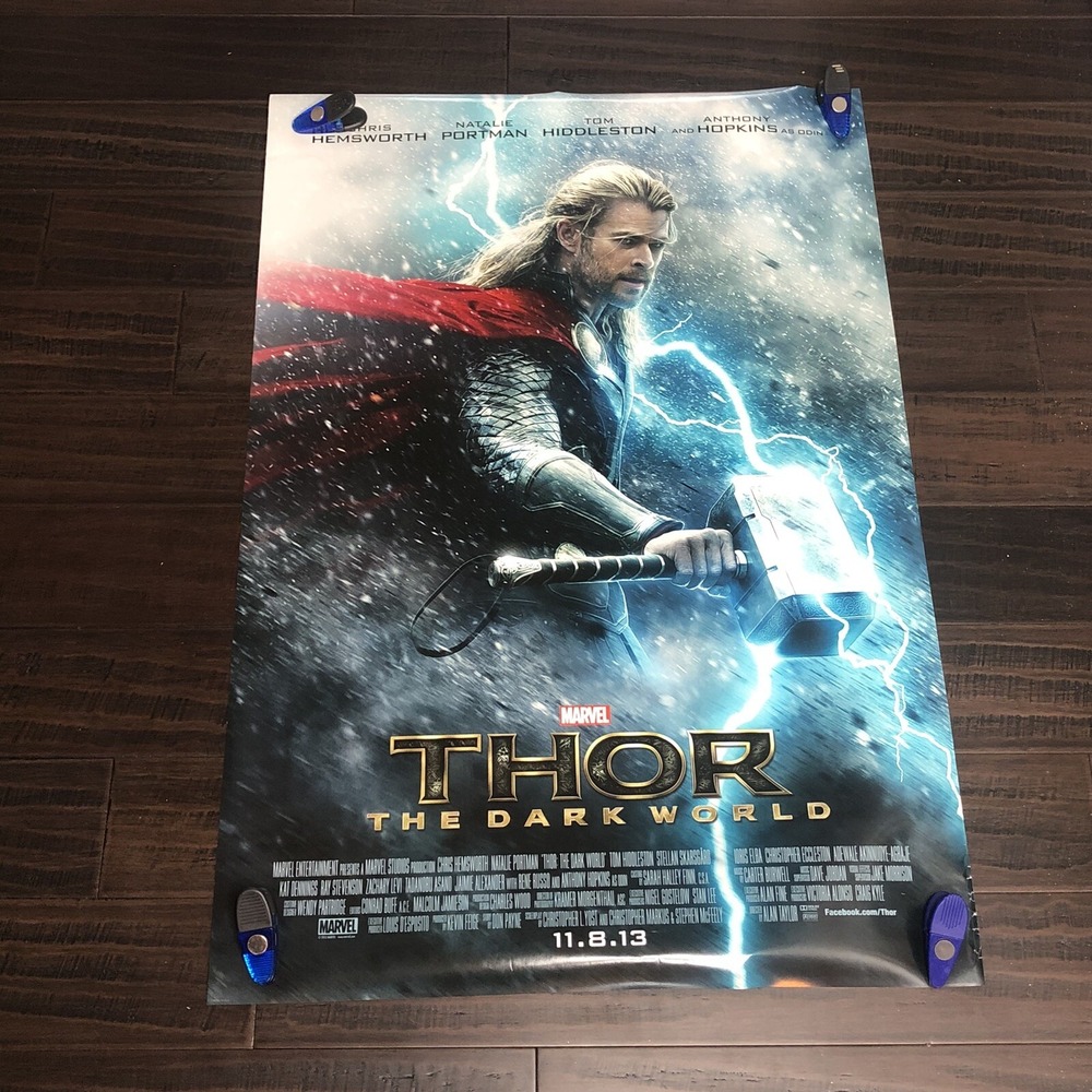 Marvel Thor the Dark World 11-8-2013 MOVIE POSTER 2 Sided ORIGINAL 27 x 40